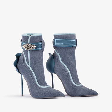 SNORKELING ANKLE BOOT 120 mm AZZURRO | Le Silla