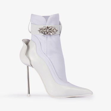 SNORKELING ANKLEBOOT 120 mm BIANCO/ARGENTO | Le Silla