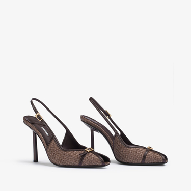 VITTORIA SLINGBACK 100 mm FONDENTE | Le Silla