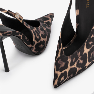 CLIVAGE SLINGBACK 120 mm SAVANA/NERO | Le Silla