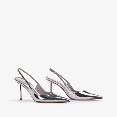 SLINGBACK BELLA 80 mm ARGENTO | Le Silla