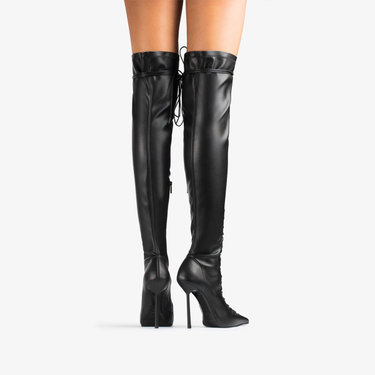 COLETTE THIGH-HIGH BOOT 120 mm NERO | Le Silla