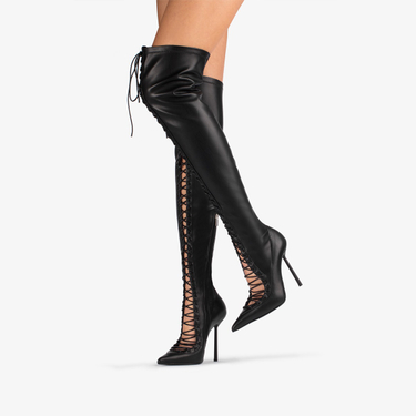 COLETTE THIGH-HIGH BOOT 120 mm NERO | Le Silla