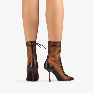 COLETTE ANKLE BOOT 80 mm FONDENTE | Le Silla