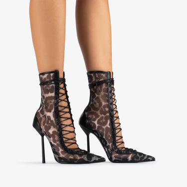 COLETTE ANKLE BOOT 120 mm NERO/SAVANA | Le Silla
