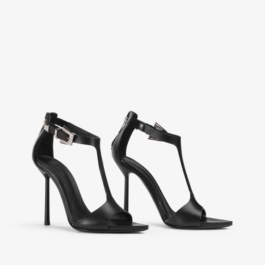TESS SANDAL 110 mm NERO/ARGENTO | Le Silla