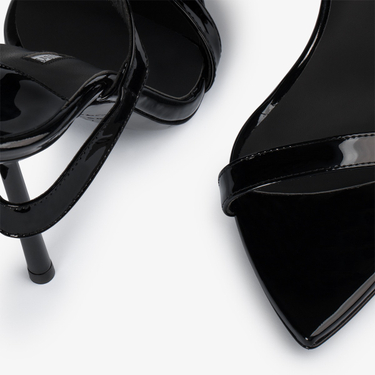 SANDALE TESS 110 mm NERO/ARGENTO | Le Silla