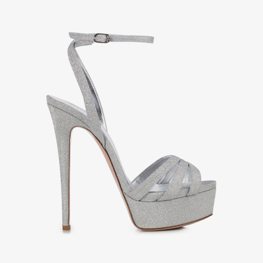 LOLA SANDAL 140 mm ARGENTO | Le Silla