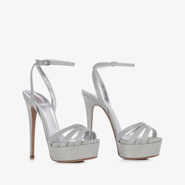 LOLA SANDAL 140 mm ARGENTO | Le Silla