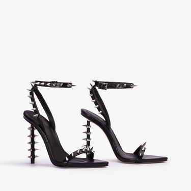 SANDALO JAGGER 120 mm NERO/ARGENTO | Le Silla