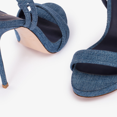 GWEN SANDAL 120 mm BLUE | Le Silla