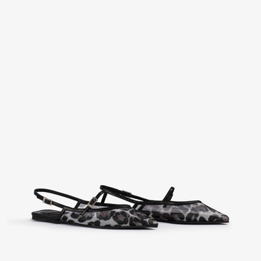 MORGANA SLINGBACK NERO/SAVANA | Le Silla