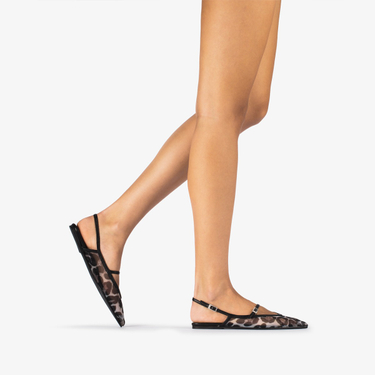 MORGANA SLINGBACK NERO/SAVANA | Le Silla
