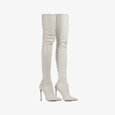 EVA THIGH-HIGH BOOT 120 mm MILK | Le Silla