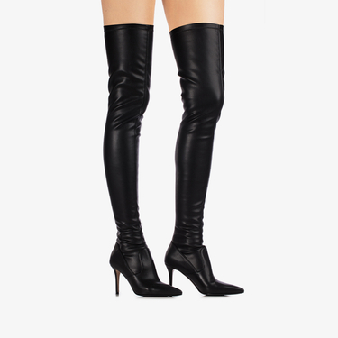 EVA THIGH-HIGH BOOT 90 mm NERO | Le Silla