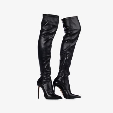 EVA THIGH-HIGH BOOT 120 mm NERO | Le Silla