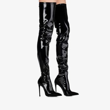EVA THIGH-HIGH BOOT 120 mm NERO | Le Silla