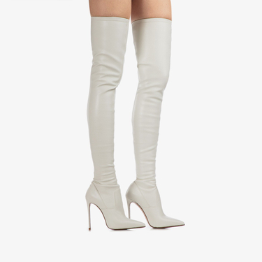 EVA THIGH-HIGH BOOT 120 mm MILK | Le Silla