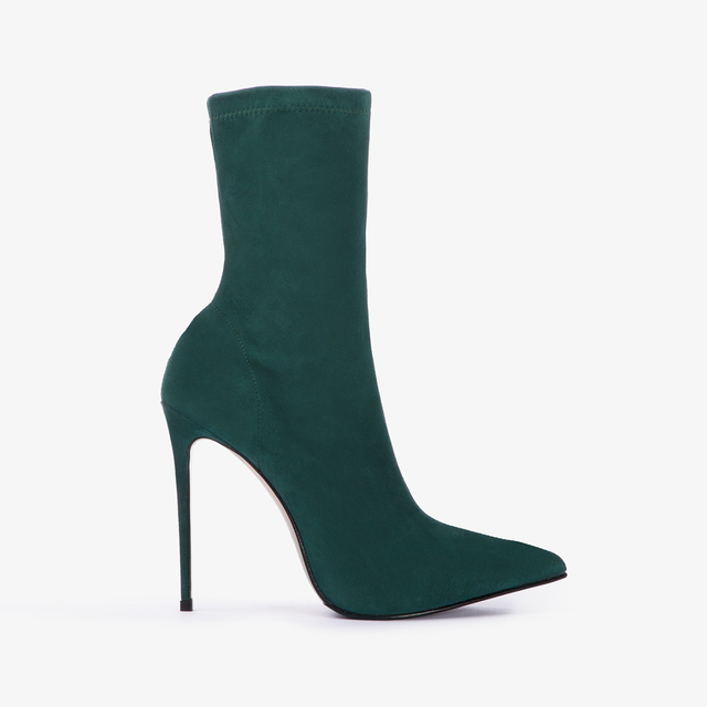 Le Silla Stivaletto camoscio stretch verde balance