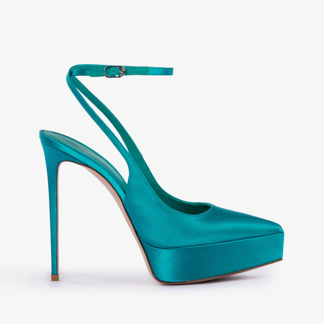 Le Silla Slingback con plateau raso verde procida