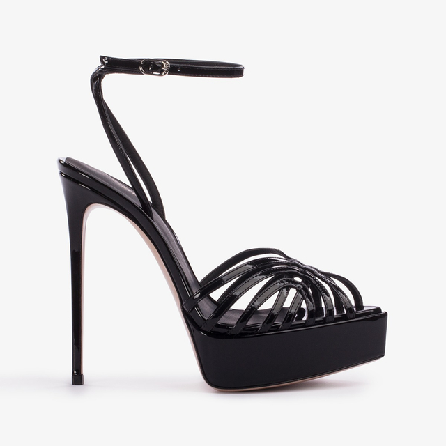 Le Silla Sandalo con plateau vernice nero