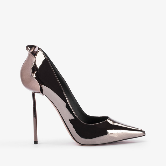 Le Silla Décolleté metallizzata peltro