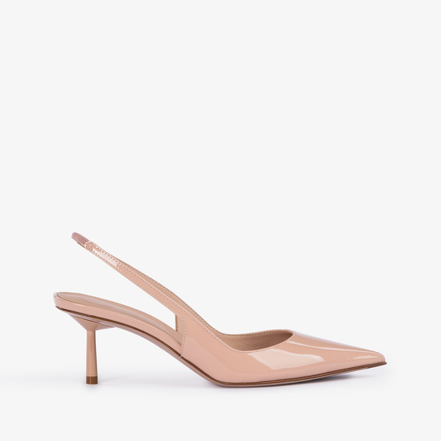 Le Silla Slingback vernice nude skin