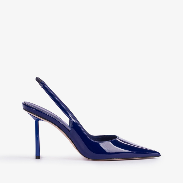 Le Silla Slingback vernice blu lazuli