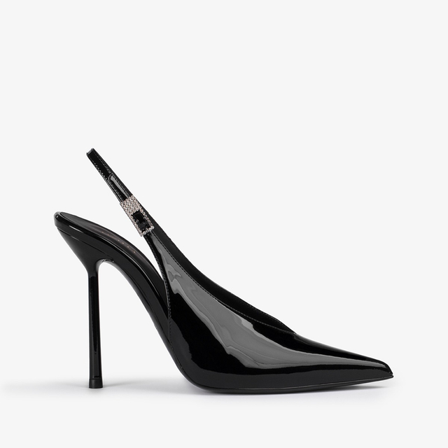 Le Silla Slingback vernice nera