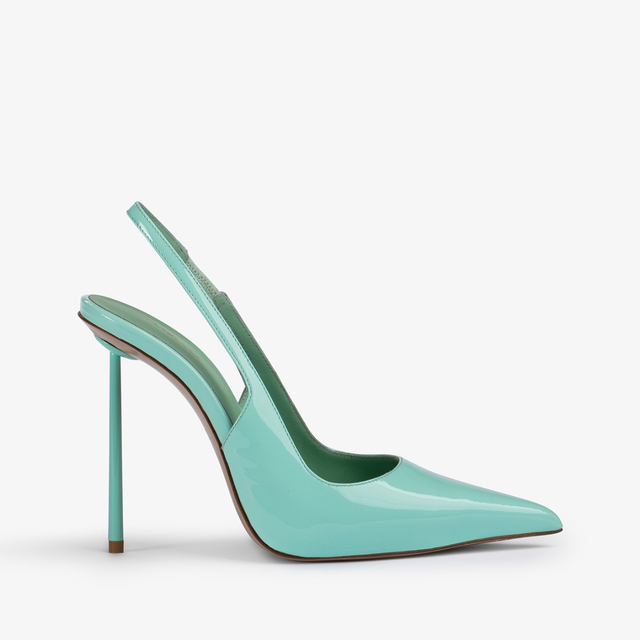 Le Silla Slingback vernice azzurra pure water