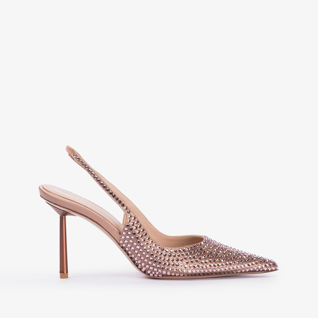 Le Silla Slingback cristalli nude phard