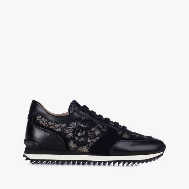 Le Silla Scarpa running pizzo nera