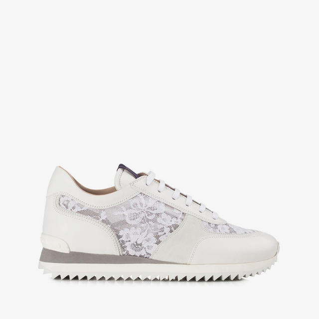 Le Silla Scarpa running pizzo bianca carta