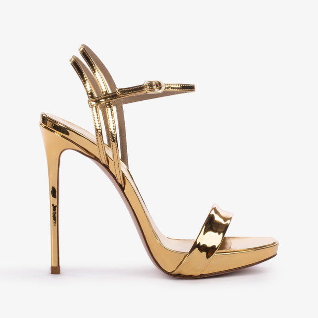 Le Silla Sandalo metallizzato oro pepita