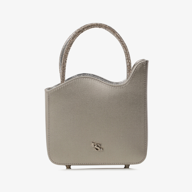 Le Silla Mini bag raso argento e Cristalli