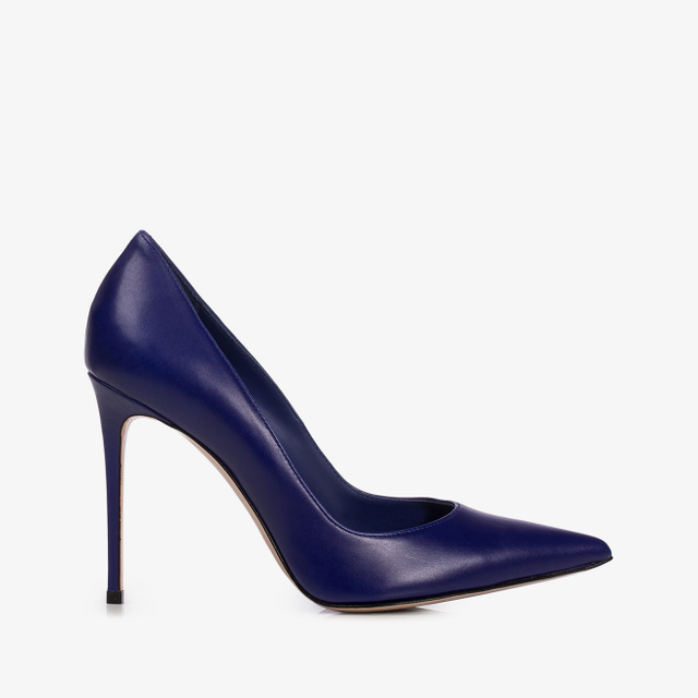 Le Silla Décolleté pelle blu lazuli