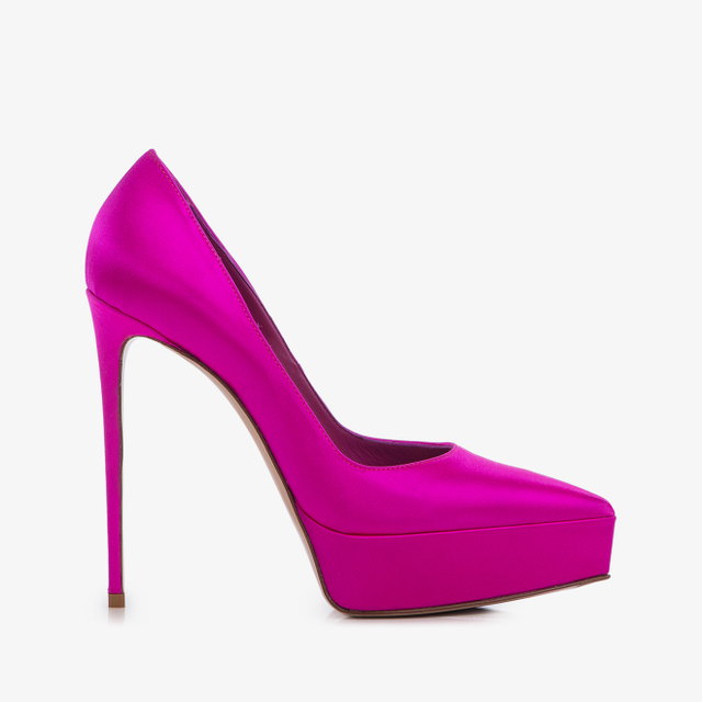 Le Silla Décolleté con plateau raso fucsia bouganville